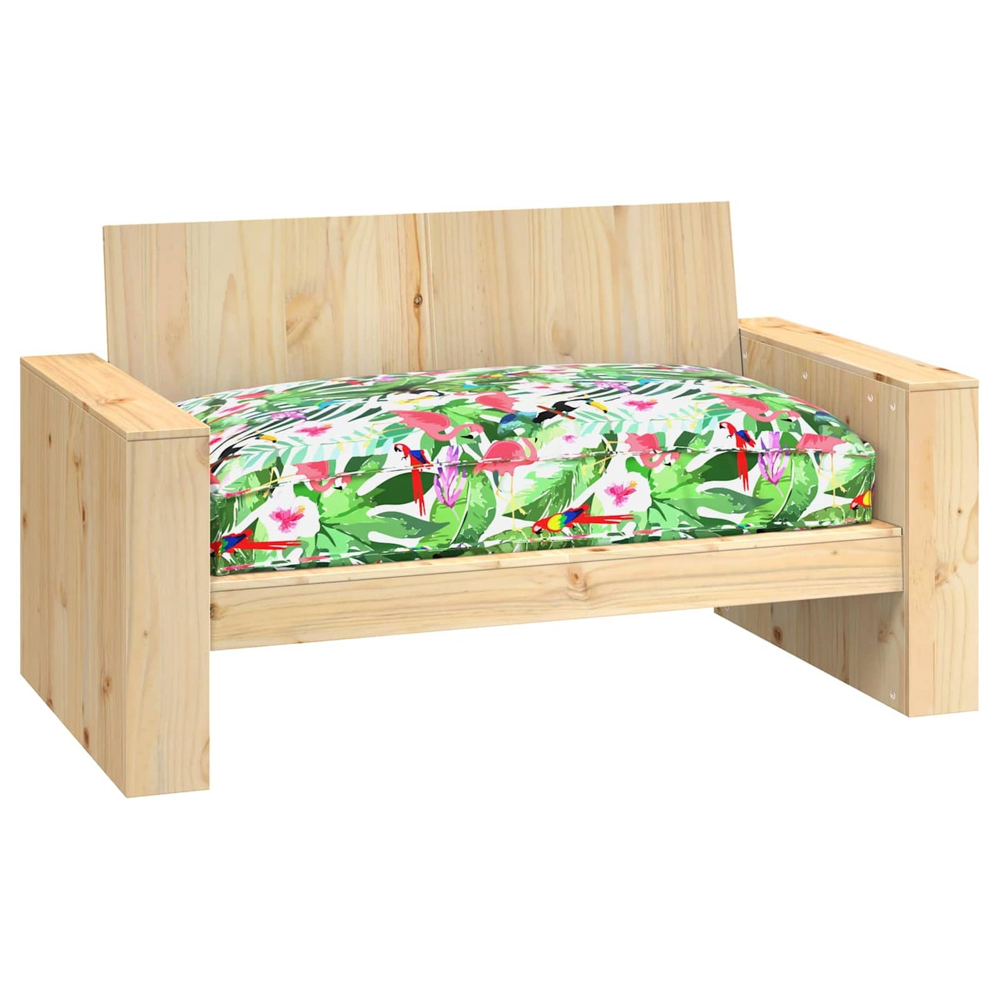 Cushion Floral Multicolour 120 x 80 x 12 cm Oxford Fabric