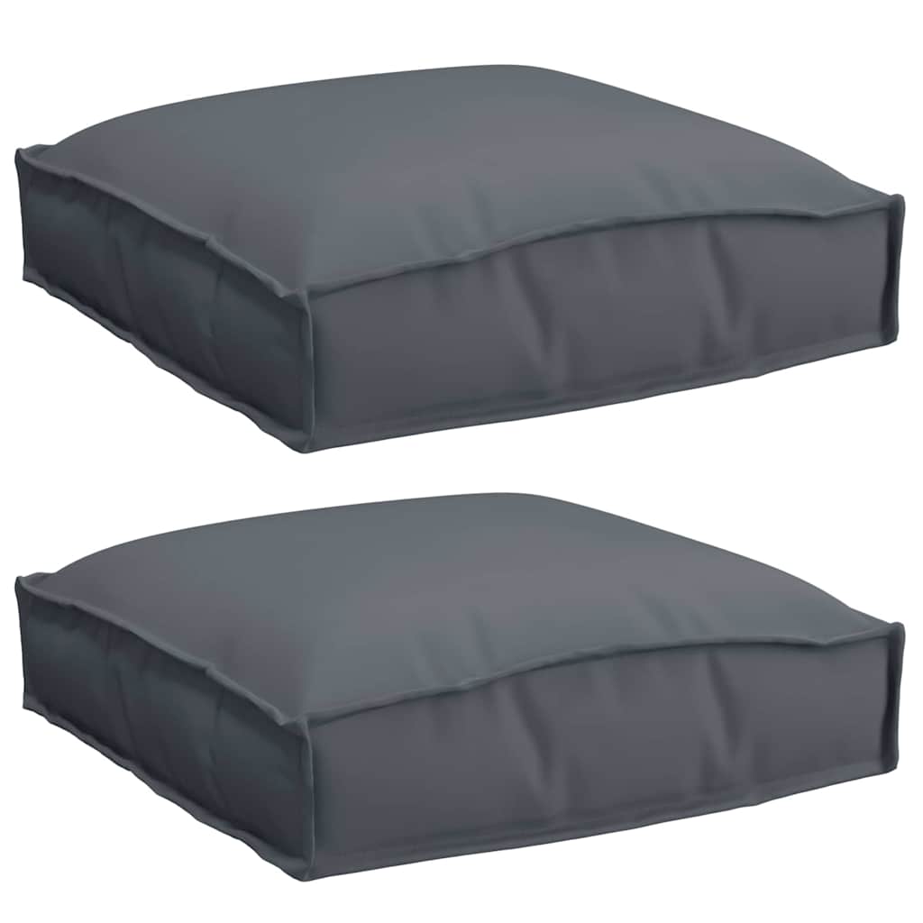 Cushions 2 pcs Anthracite 40 x 40 x 8 cm Oxford Fabric