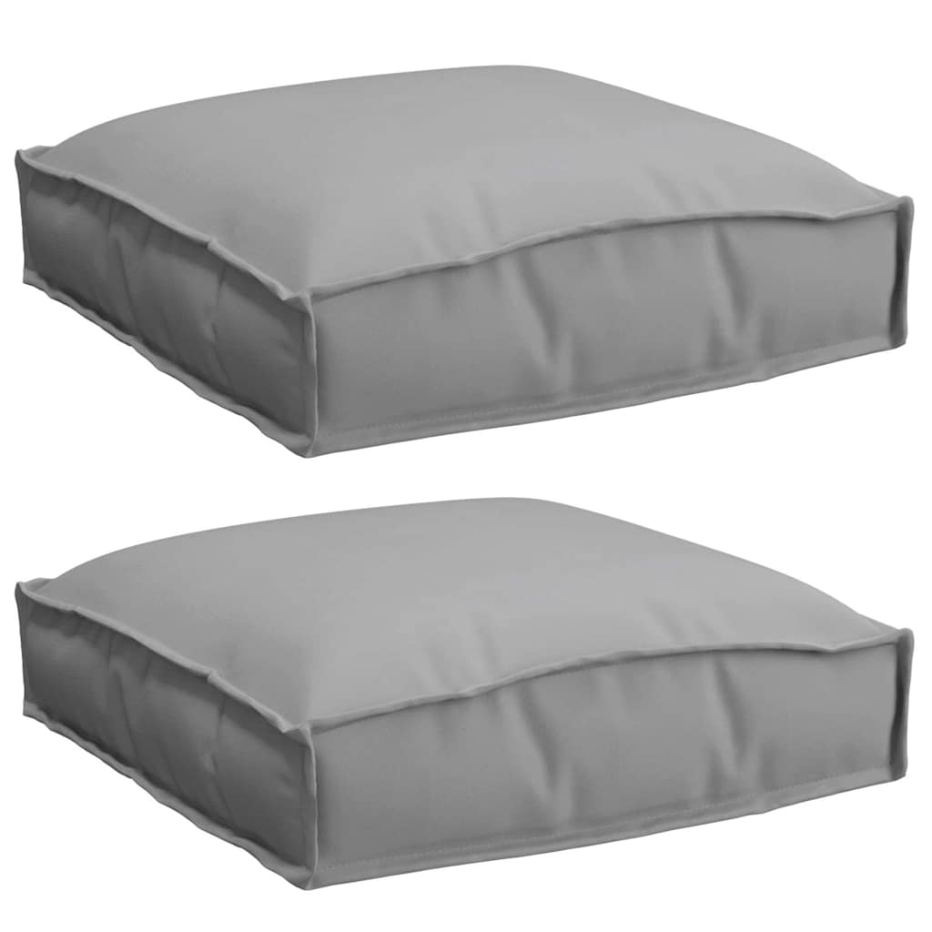 Coussins 2 pcs Gris 40 x 40 x 8 cm Tissu Oxford