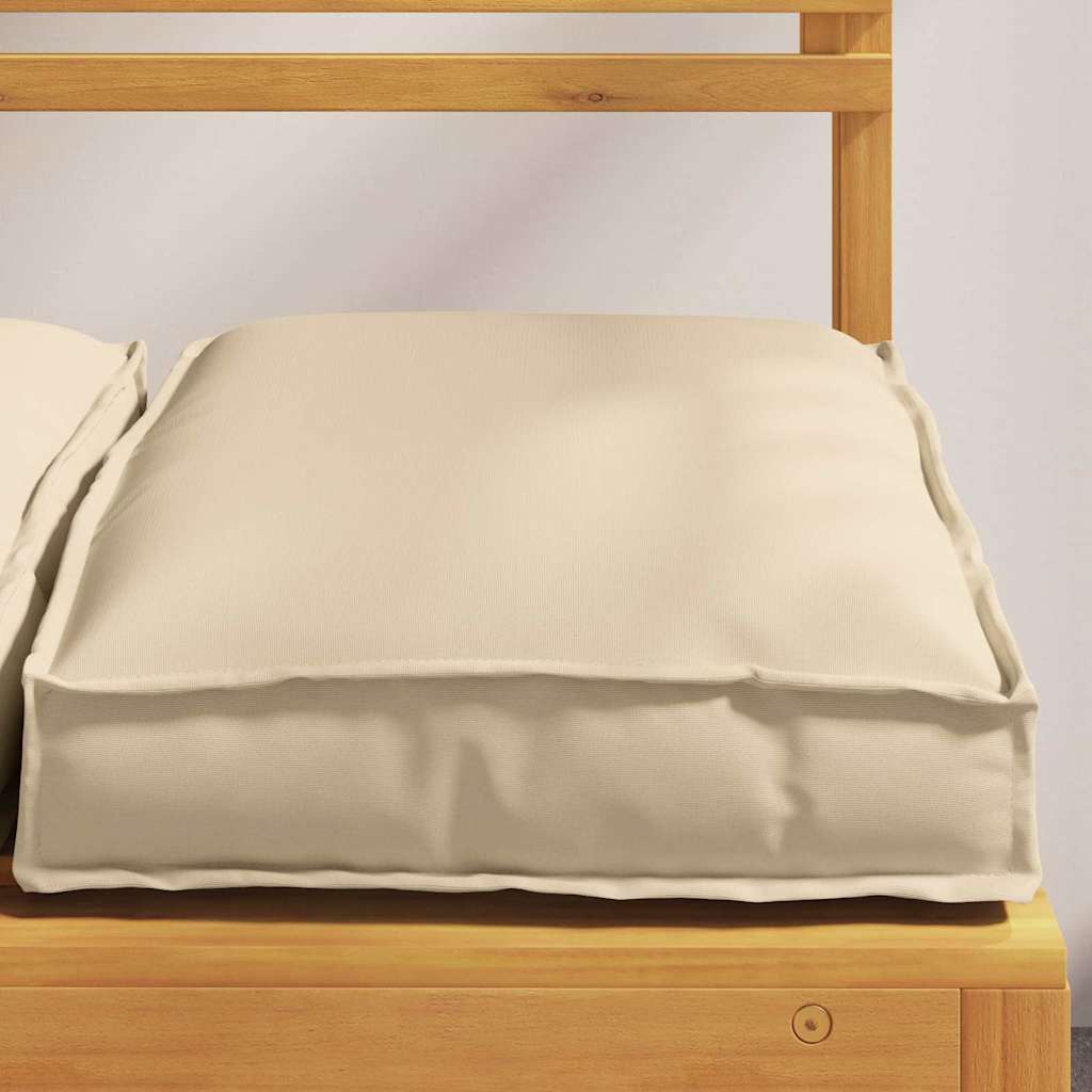 Coussin 2 pcs Beige 40 x 40 x 8 cm Tissu Oxford