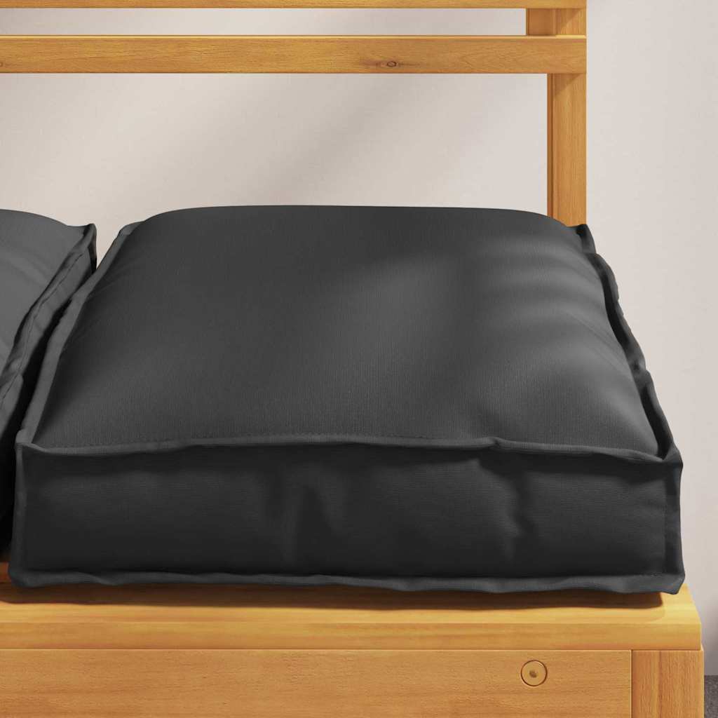 Coussins pour palettes pour un siège confortable 2 pcs Noir 40 x 40 x 8 cm
