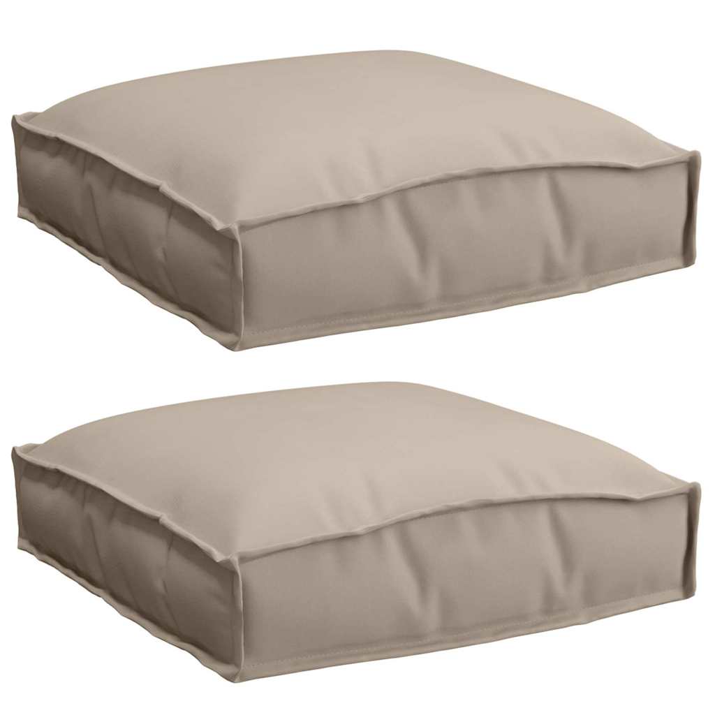 Palettkissen für geeigneten Sitz 2 pcs Taupe 40 x 40 x 8 cm