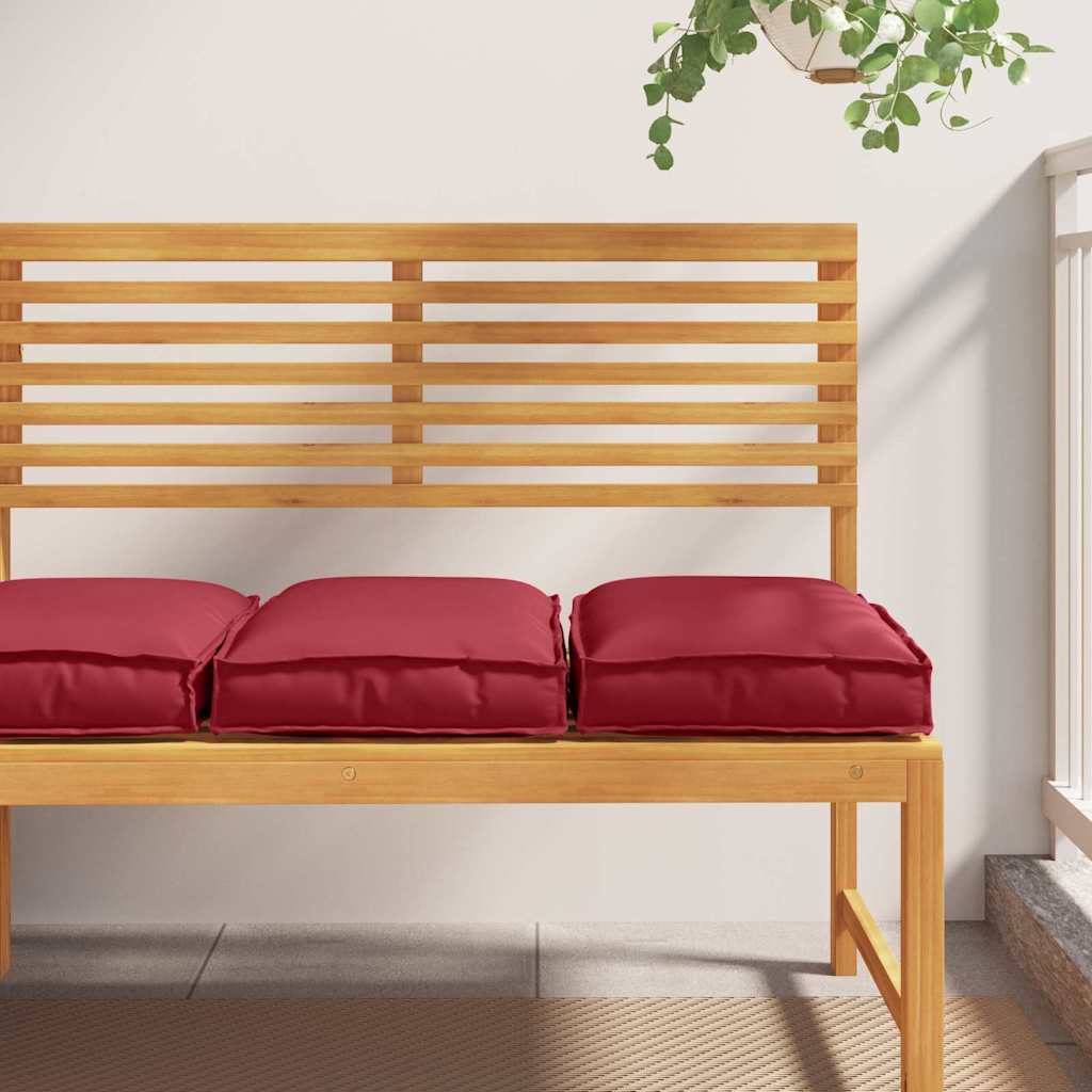 Coussins de palette pour assise adaptée 2 pcs Rouge bordeaux 40 x 40 x 8 cm
