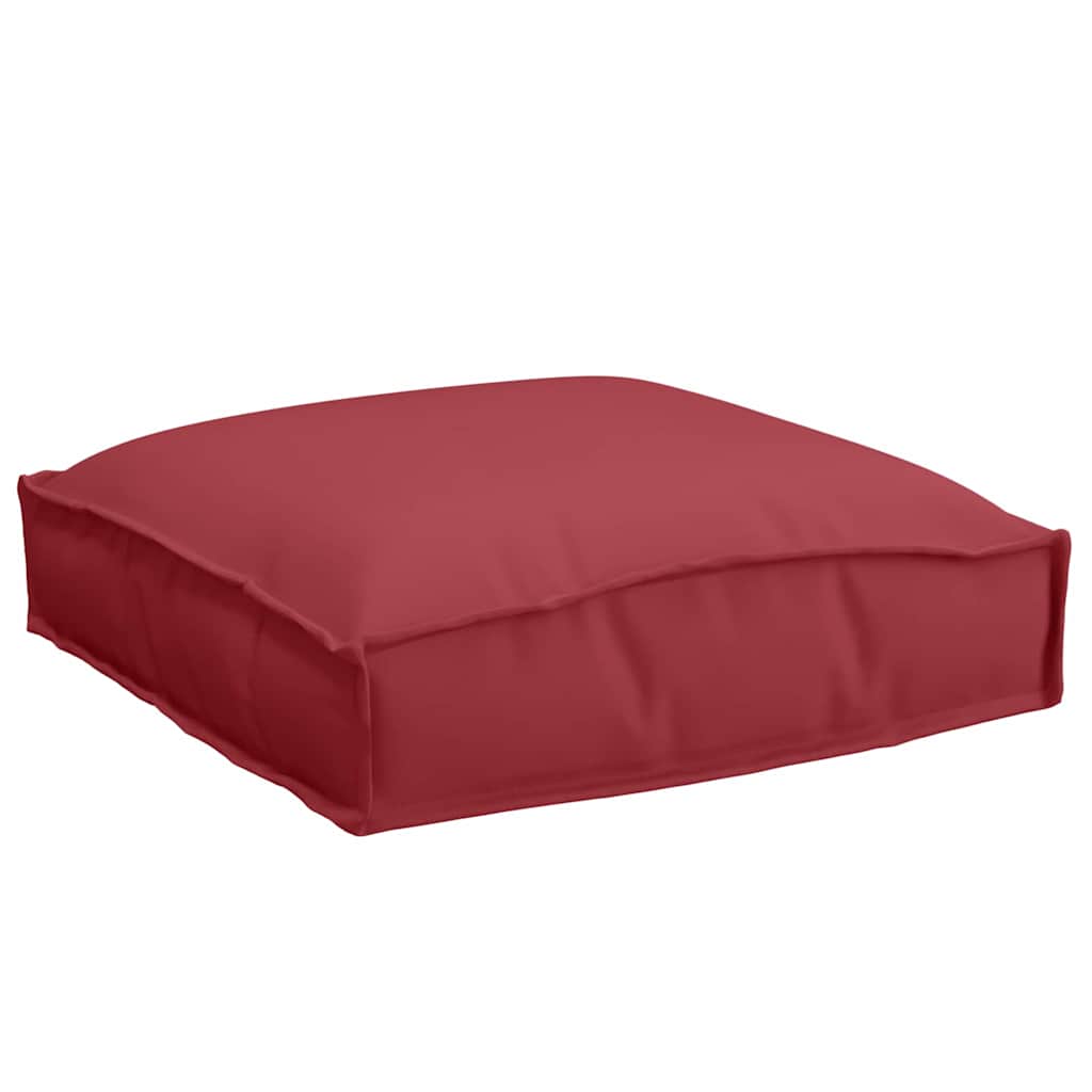 Coussins de palette pour assise adaptée 2 pcs Rouge bordeaux 40 x 40 x 8 cm