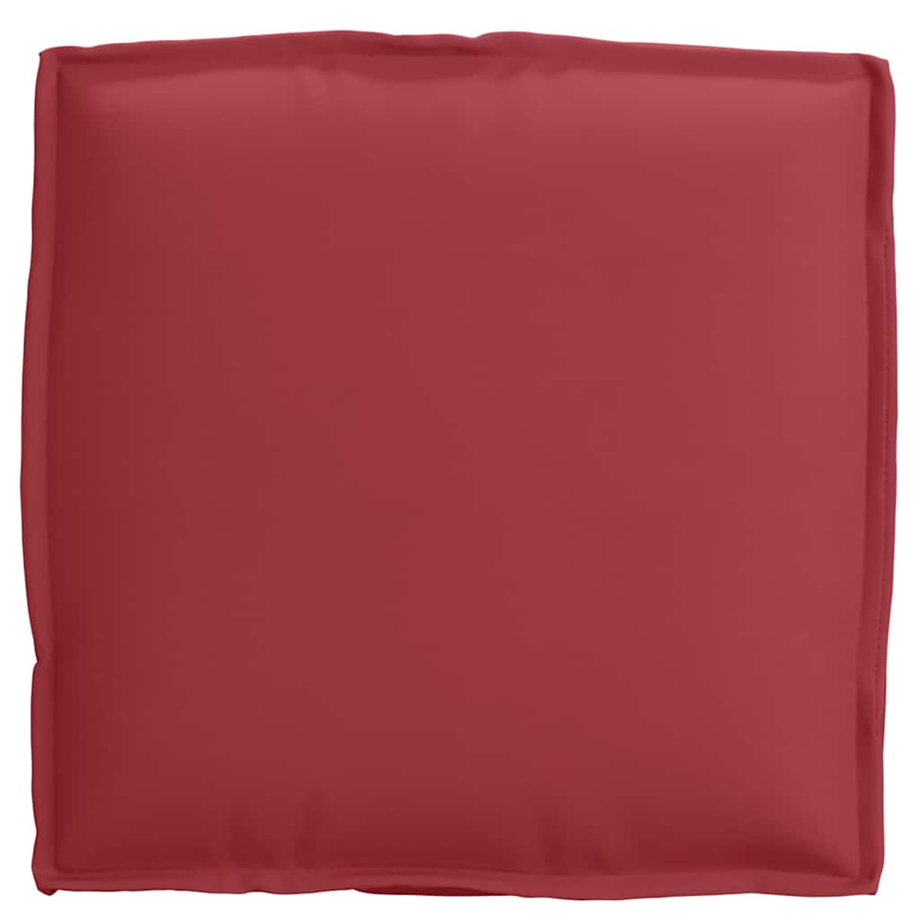 Coussins de palette pour assise adaptée 2 pcs Rouge bordeaux 40 x 40 x 8 cm