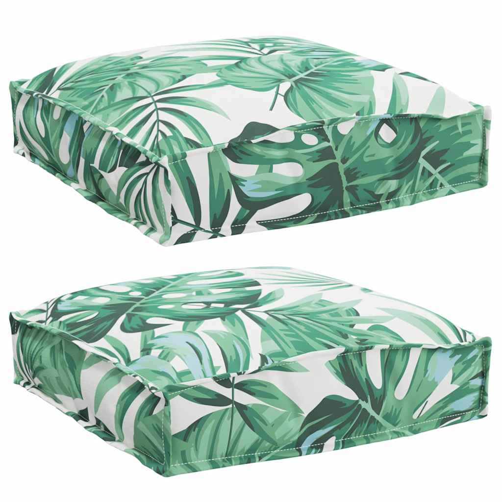 Coussin feuille 2 pcs motif feuille 40 x 40 x 8 cm tissu Oxford