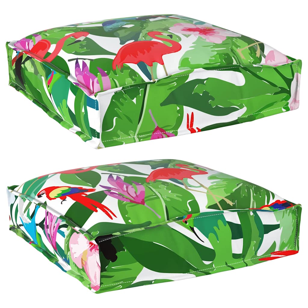 Cushion Floral 2 pcs Multicolored 40 x 40 x 8 cm Oxford Fabric