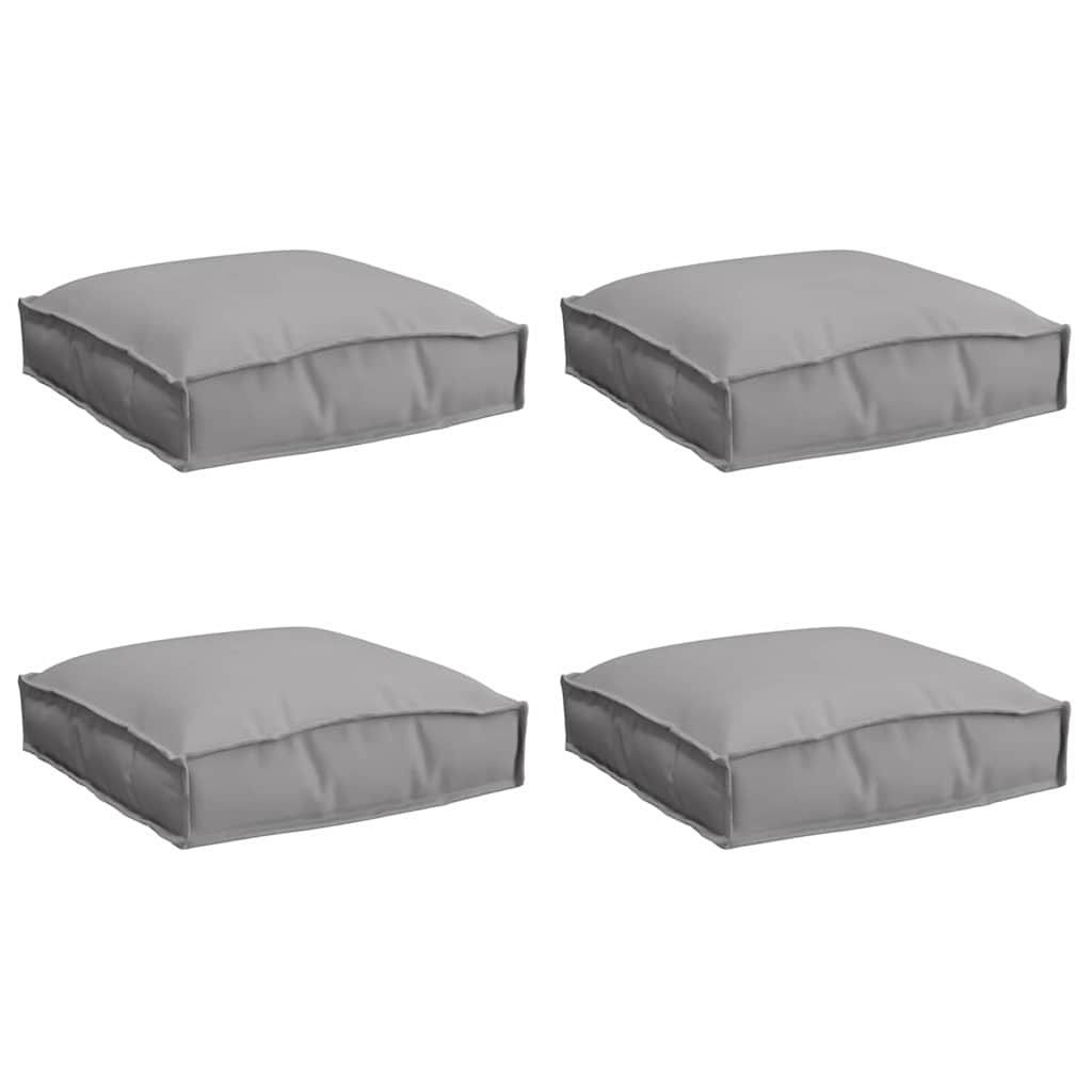 Coussins 4 pcs Gris 40 x 40 x 8 cm Tissu Oxford