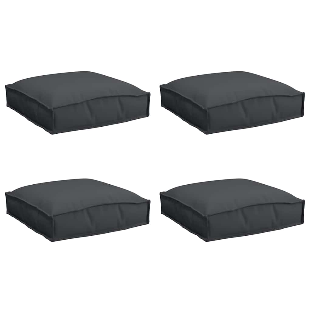 Cushions 4 pcs Black 40 x 40 x 8 cm Oxford fabric