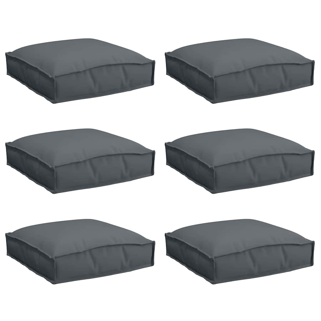 Cushions 6 pcs Anthracite 40 x 40 x 8 cm Oxford Fabric