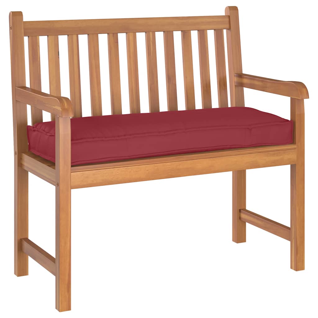 Coussin de palette pour banc bordeaux 100 x 40 x 8 cm tissu Oxford