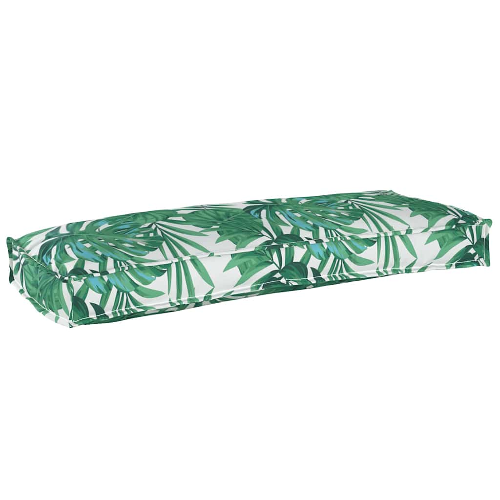 Pallet Cushion for Bench, Floral Leaf Pattern, 100 x 40 x 8 cm