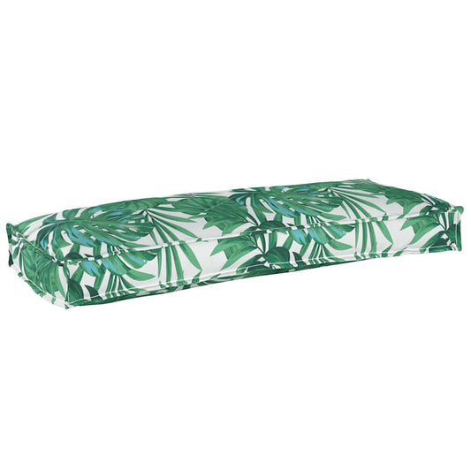 Coussin de palette pour banc, motif floral feuillage, 100 x 40 x 8 cm
