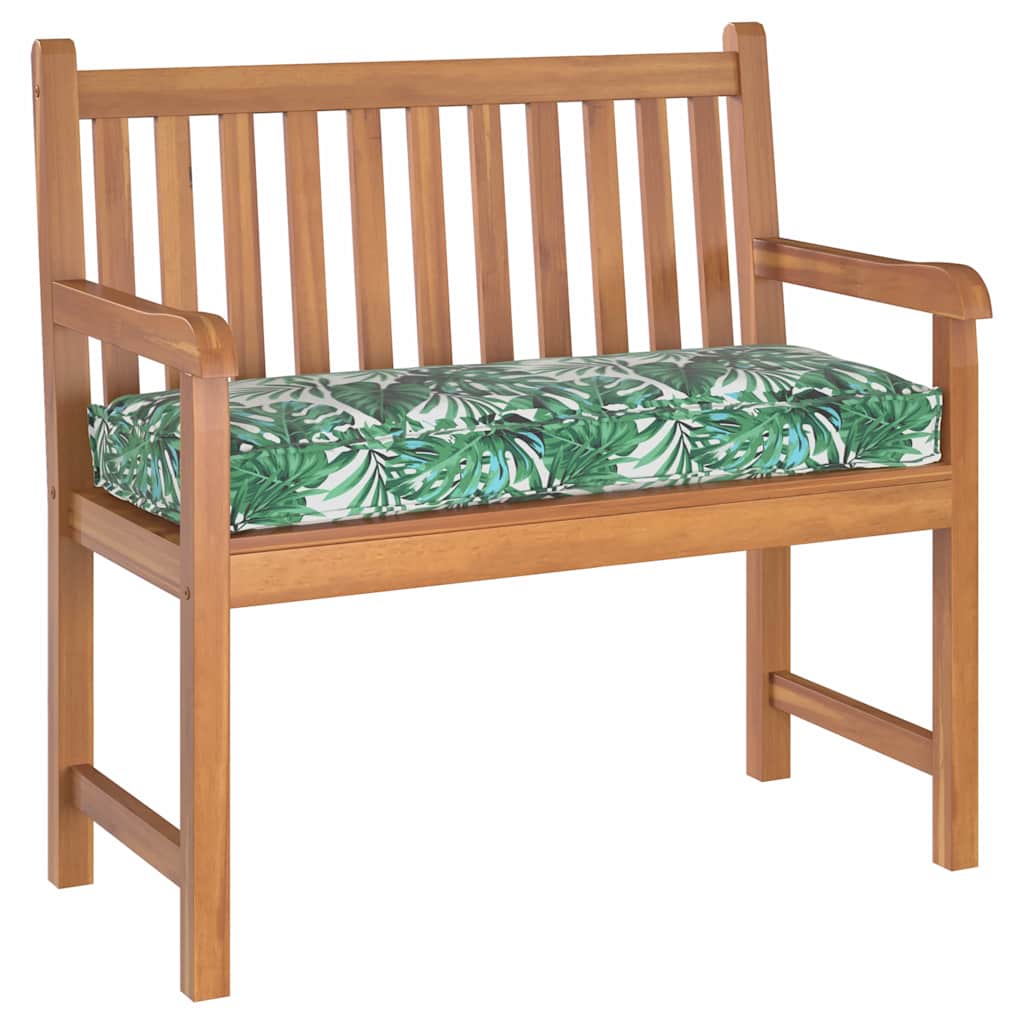 Pallet Cushion for Bench, Floral Leaf Pattern, 100 x 40 x 8 cm