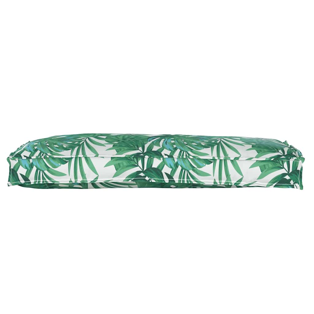 Pallet Cushion for Bench, Floral Leaf Pattern, 100 x 40 x 8 cm