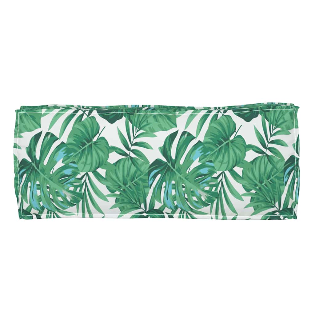 Pallet Cushion for Bench, Floral Leaf Pattern, 100 x 40 x 8 cm