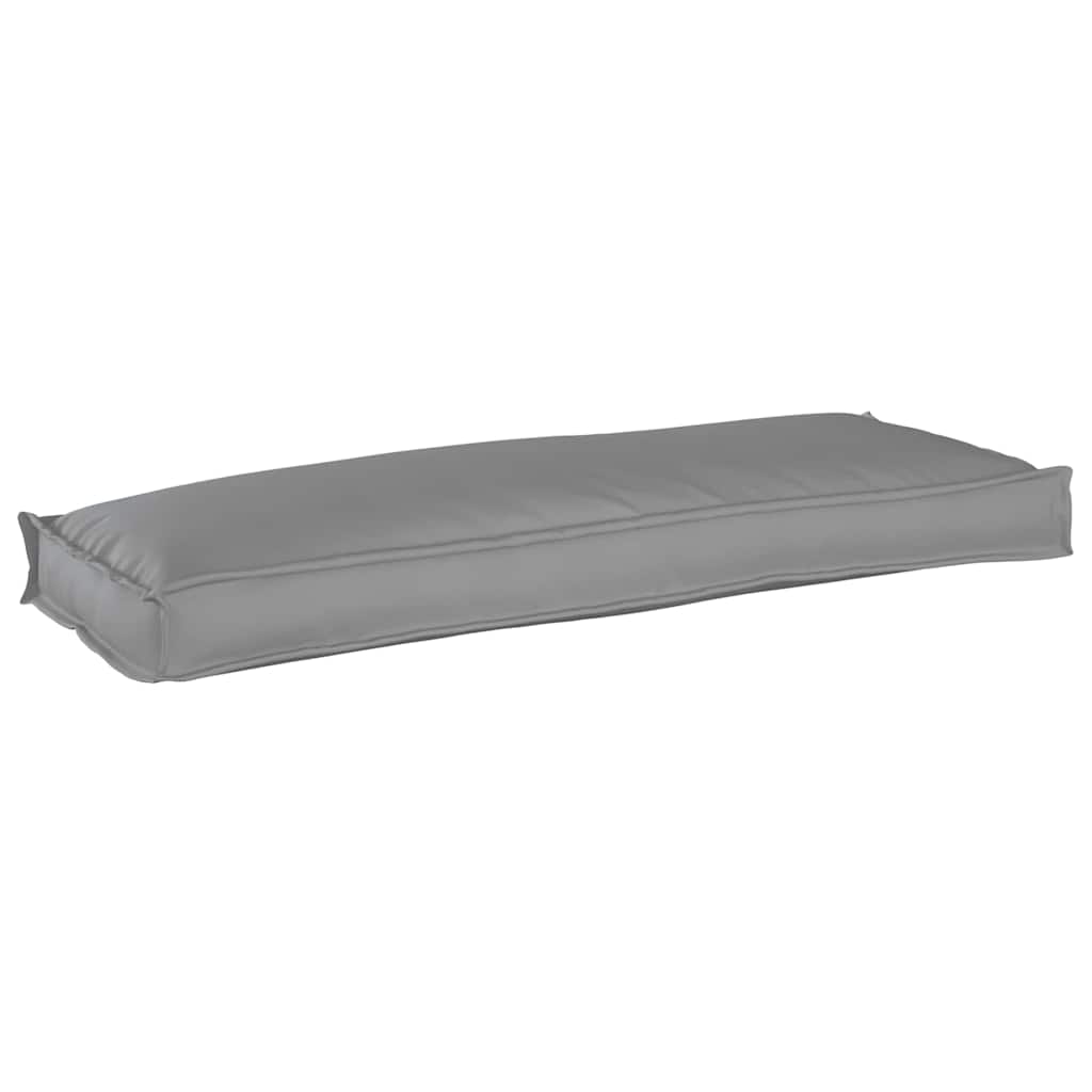 Coussin de palette pour banc gris 110 x 40 x 8 cm tissu Oxford