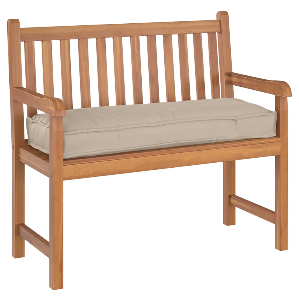 Coussin de palette pour banc taupe 110 x 40 x 8 cm tissu Oxford