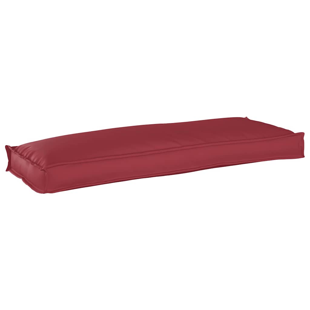 Coussin de palette pour banc bordeaux 110 x 40 x 8 cm tissu Oxford