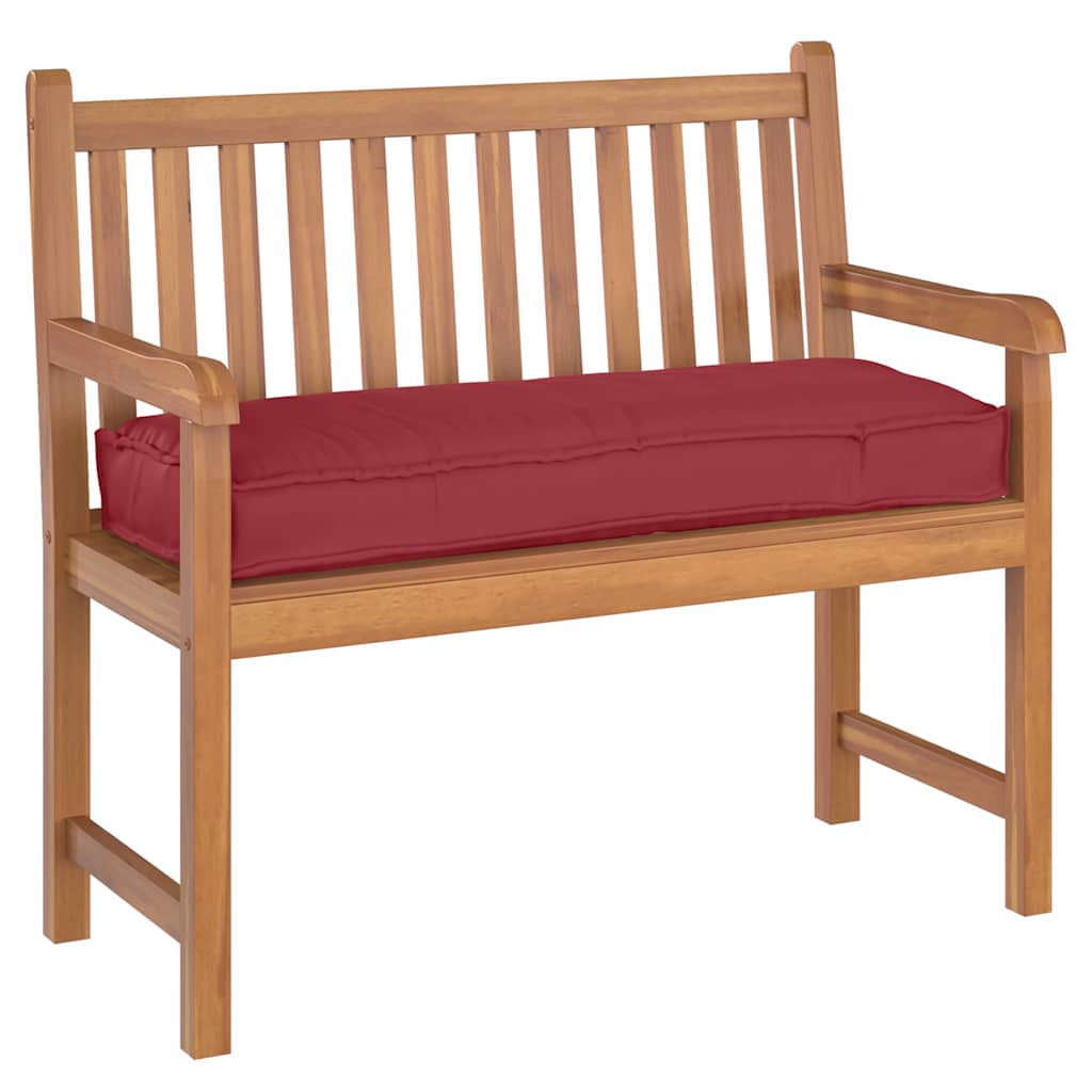 Coussin de palette pour banc bordeaux 110 x 40 x 8 cm tissu Oxford