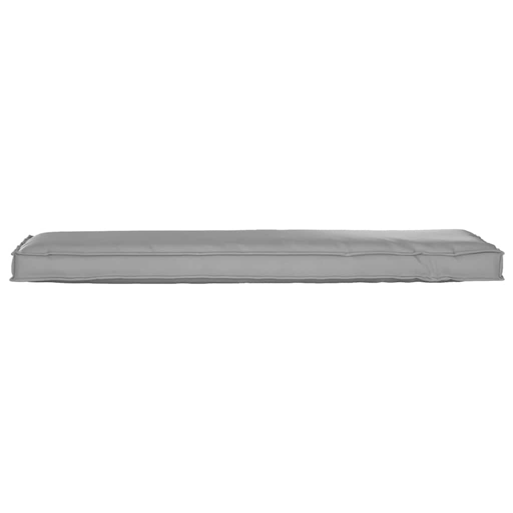 Coussin de palette pour banc Gris 140 x 40 x 8 cm Tissu Oxford
