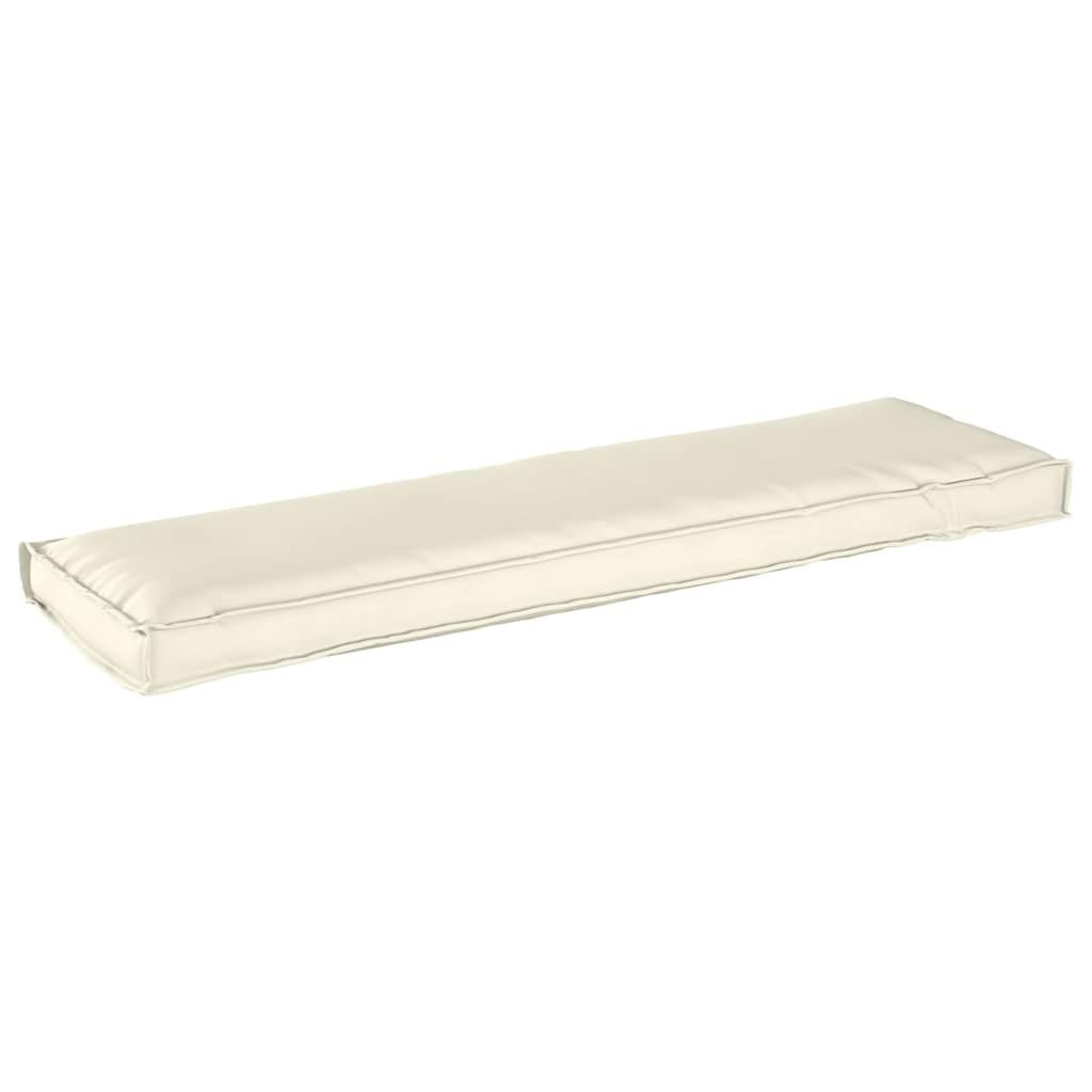 Coussin de palette pour banc Crème 140 x 40 x 8 cm Tissu Oxford