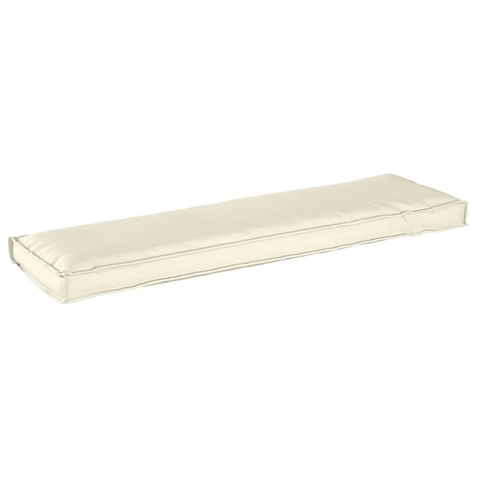 Palettenkissen für Bank Creme 140 x 40 x 8 cm Oxford Stoff