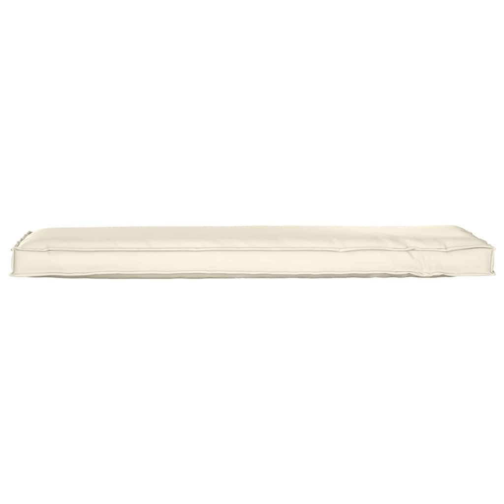 Coussin de palette pour banc Crème 140 x 40 x 8 cm Tissu Oxford