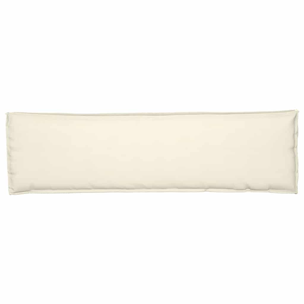 Coussin de palette pour banc Crème 140 x 40 x 8 cm Tissu Oxford