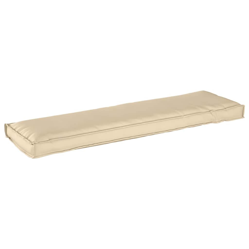 Palettenkissen für Bank Beige 140 x 40 x 8 cm Oxford Stoff