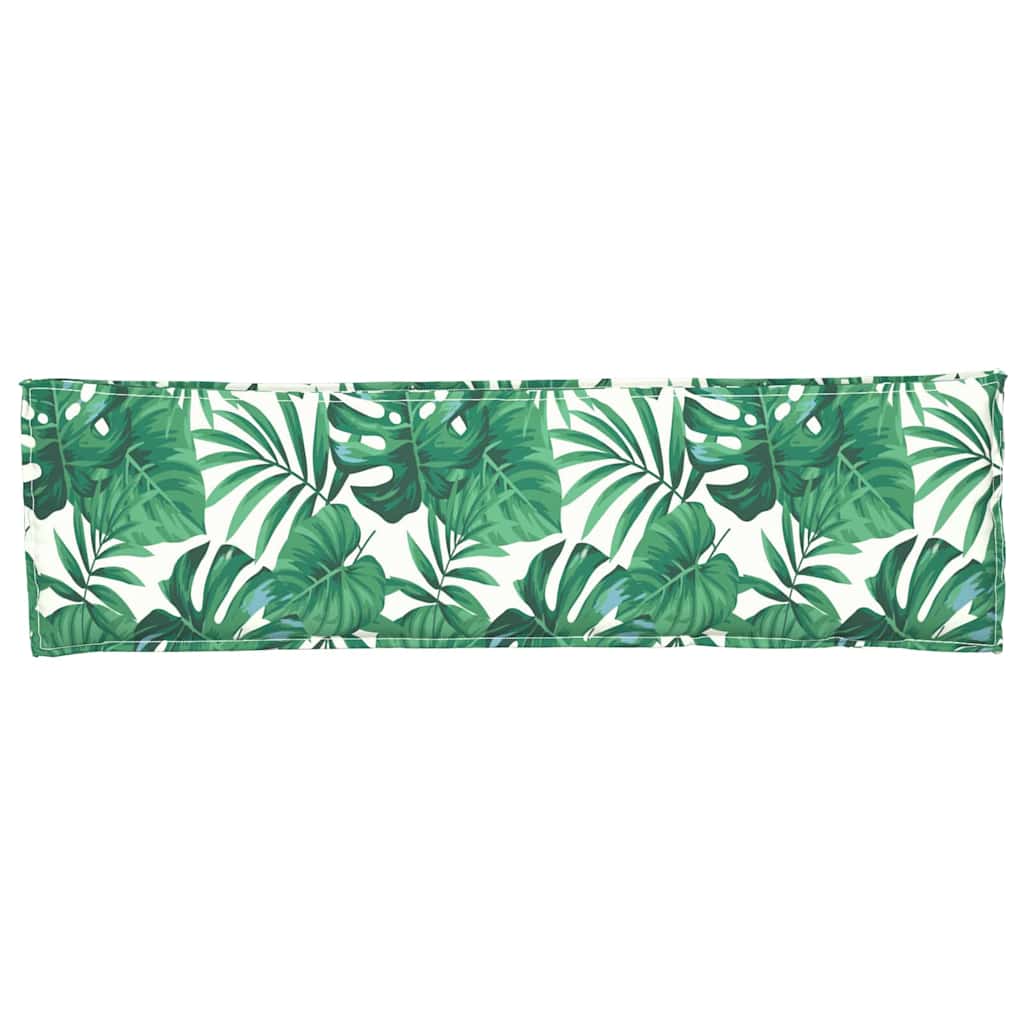 Coussin de palette pour banc, motif floral feuillage, 140 x 40 x 8 cm