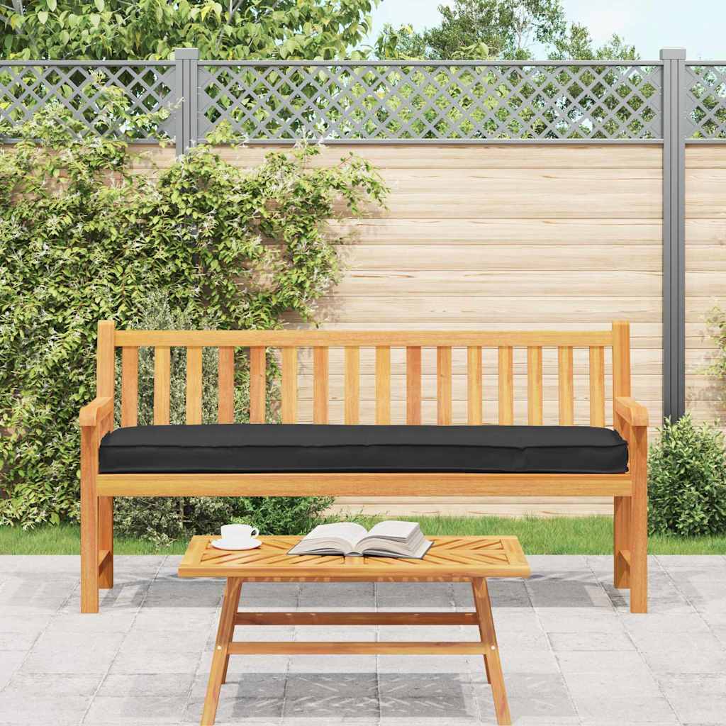 Coussin de palette noir 180 x 40 x 8 cm tissu Oxford