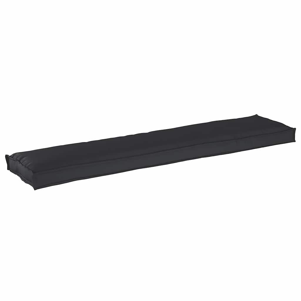 Coussin de palette noir 180 x 40 x 8 cm tissu Oxford