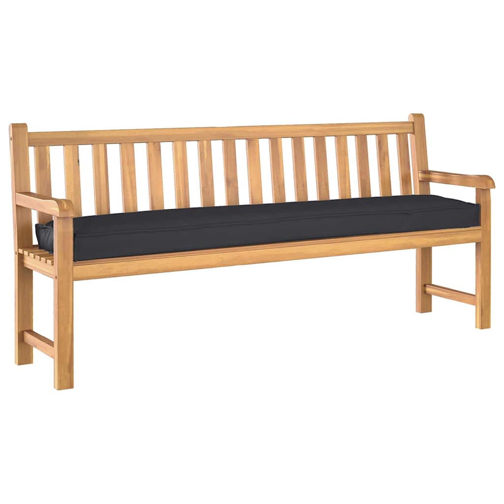 Coussin de palette noir 180 x 40 x 8 cm tissu Oxford