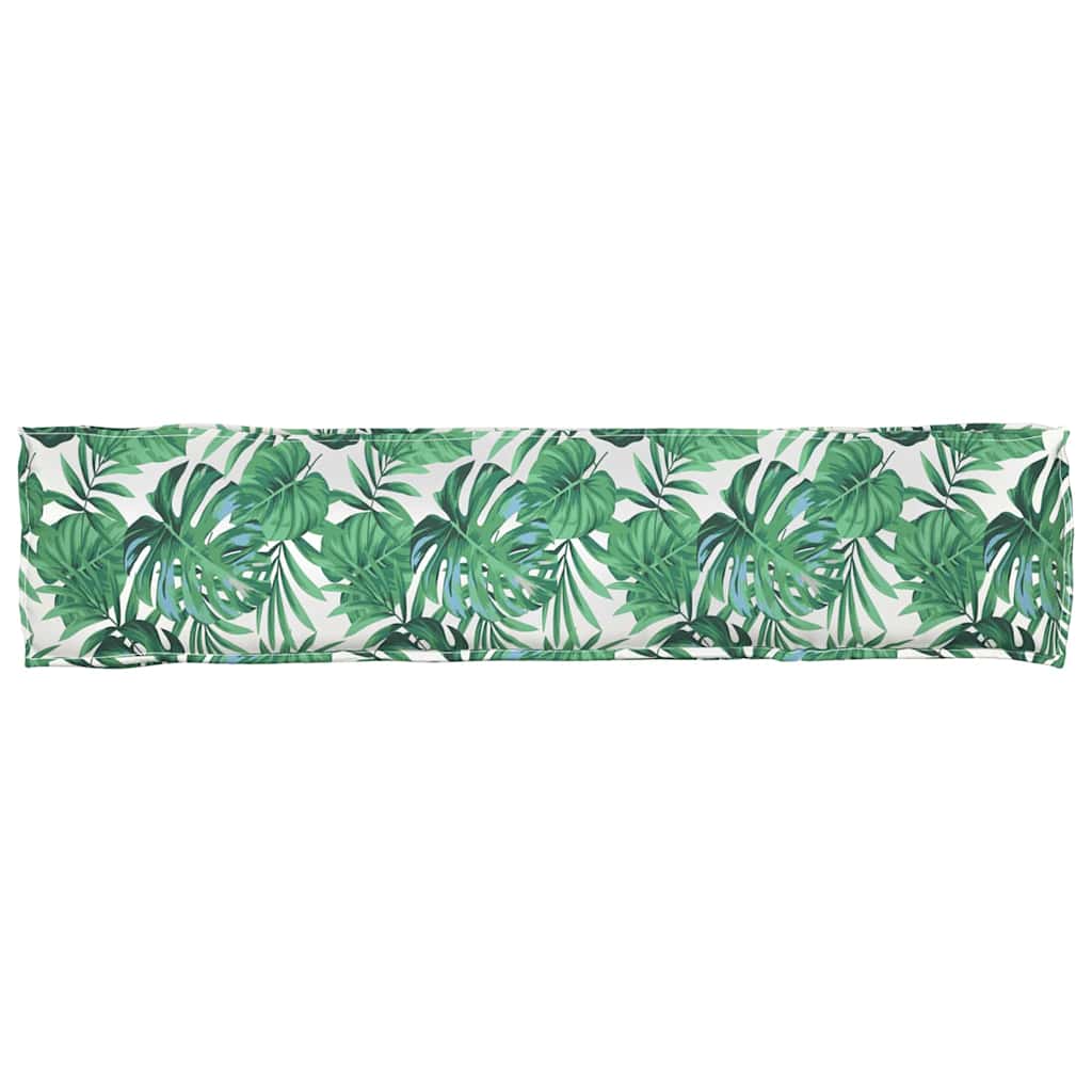 Pallet Cushion Green Leaf Pattern 180 x 40 x 8 cm Oxford Fabric