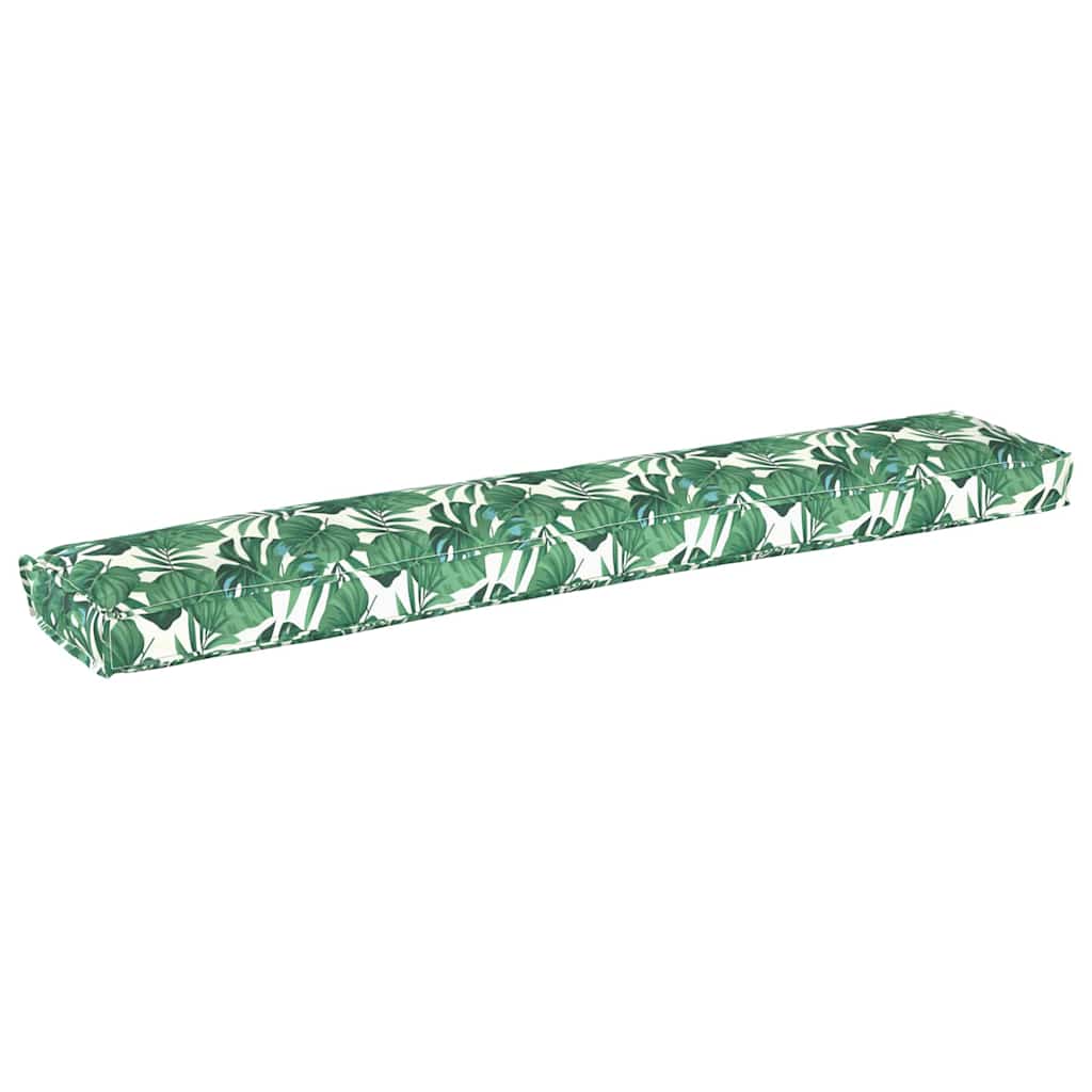 Pallet Cushion Floral Leaf Pattern 200 x 40 x 8 cm Oxford Fabric