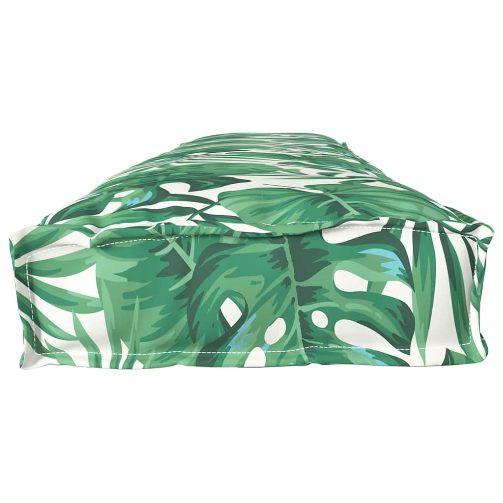 Pallet Cushion Floral Leaf Pattern 200 x 40 x 8 cm Oxford Fabric