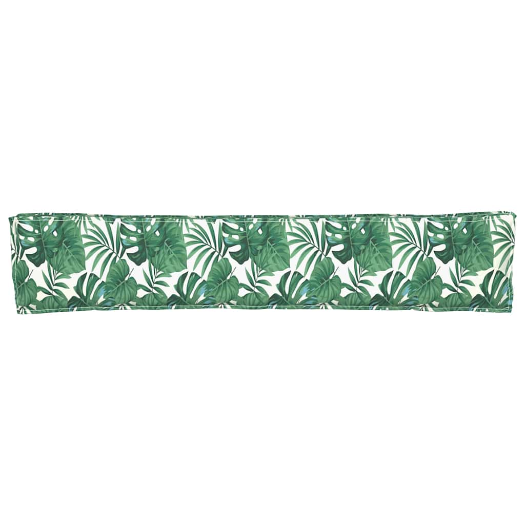 Pallet Cushion Floral Leaf Pattern 200 x 40 x 8 cm Oxford Fabric