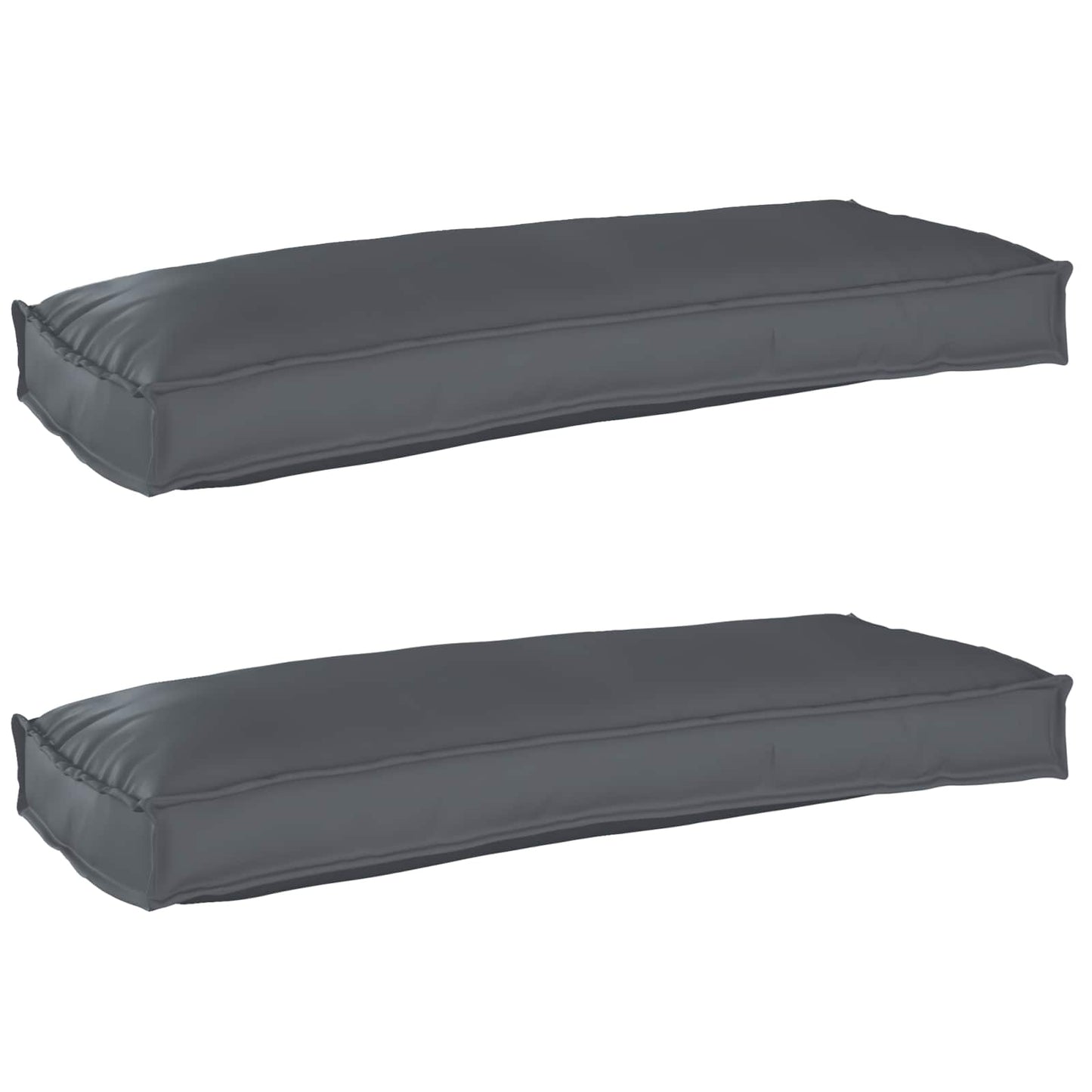 Lot de 2 coussins de palette Anthracite 100 x 40 x 8 cm Tissu Oxford