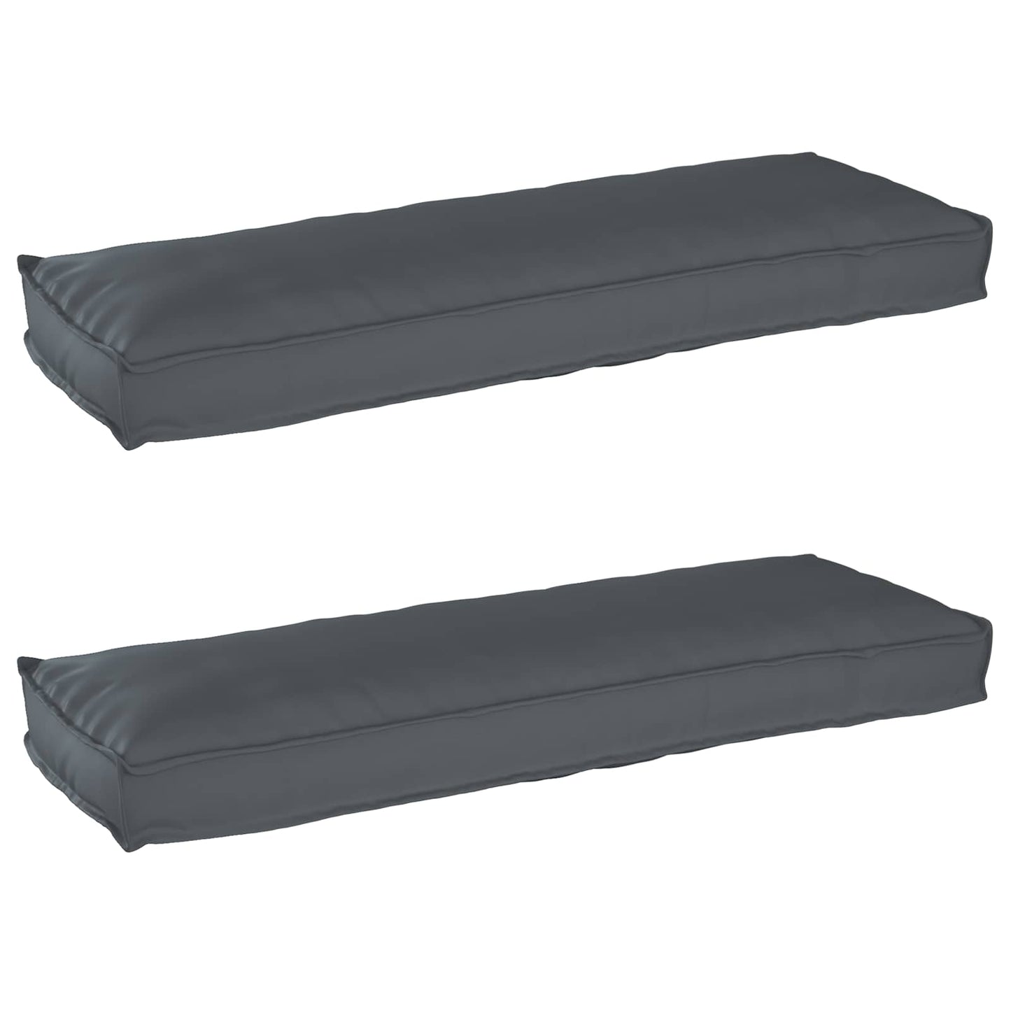 Pallet Cushion Set 2 pcs Anthracite 120 x 40 x 8 cm Oxford Fabric