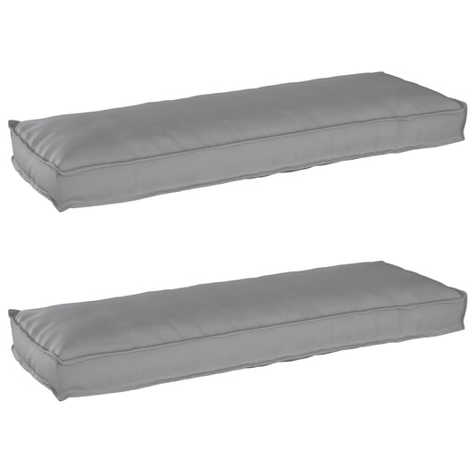 Palettenkissenset 2 pcs Grau 120 x 40 x 8 cm Oxford-Stoff