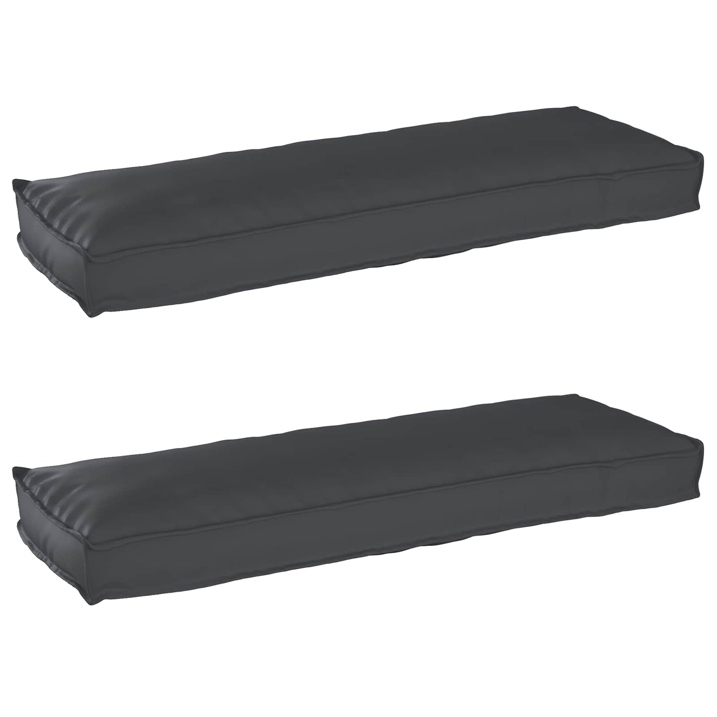 Pallet Cushion Set 2 pcs Black 120 x 40 x 8 cm Oxford Fabric