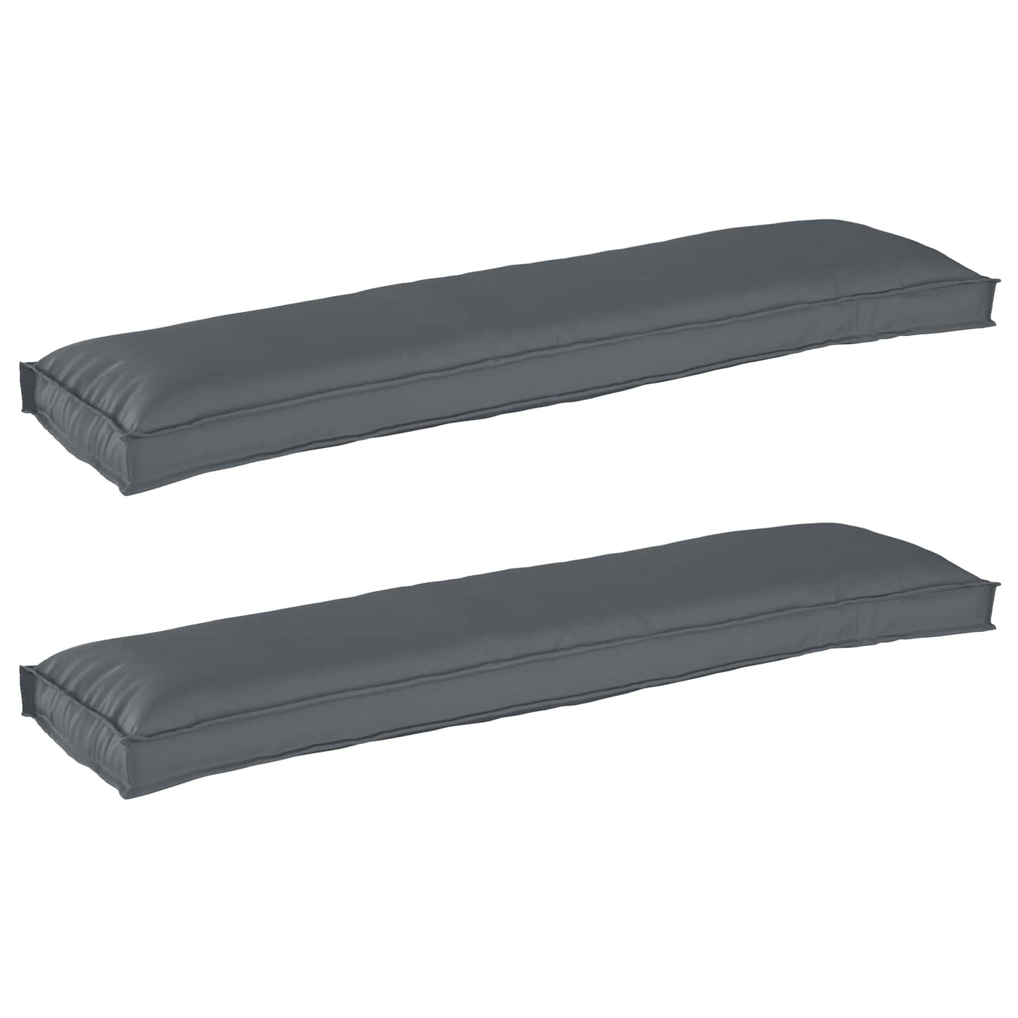 Lot de 2 coussins de palette anthracite 150 x 40 x 8 cm Tissu Oxford