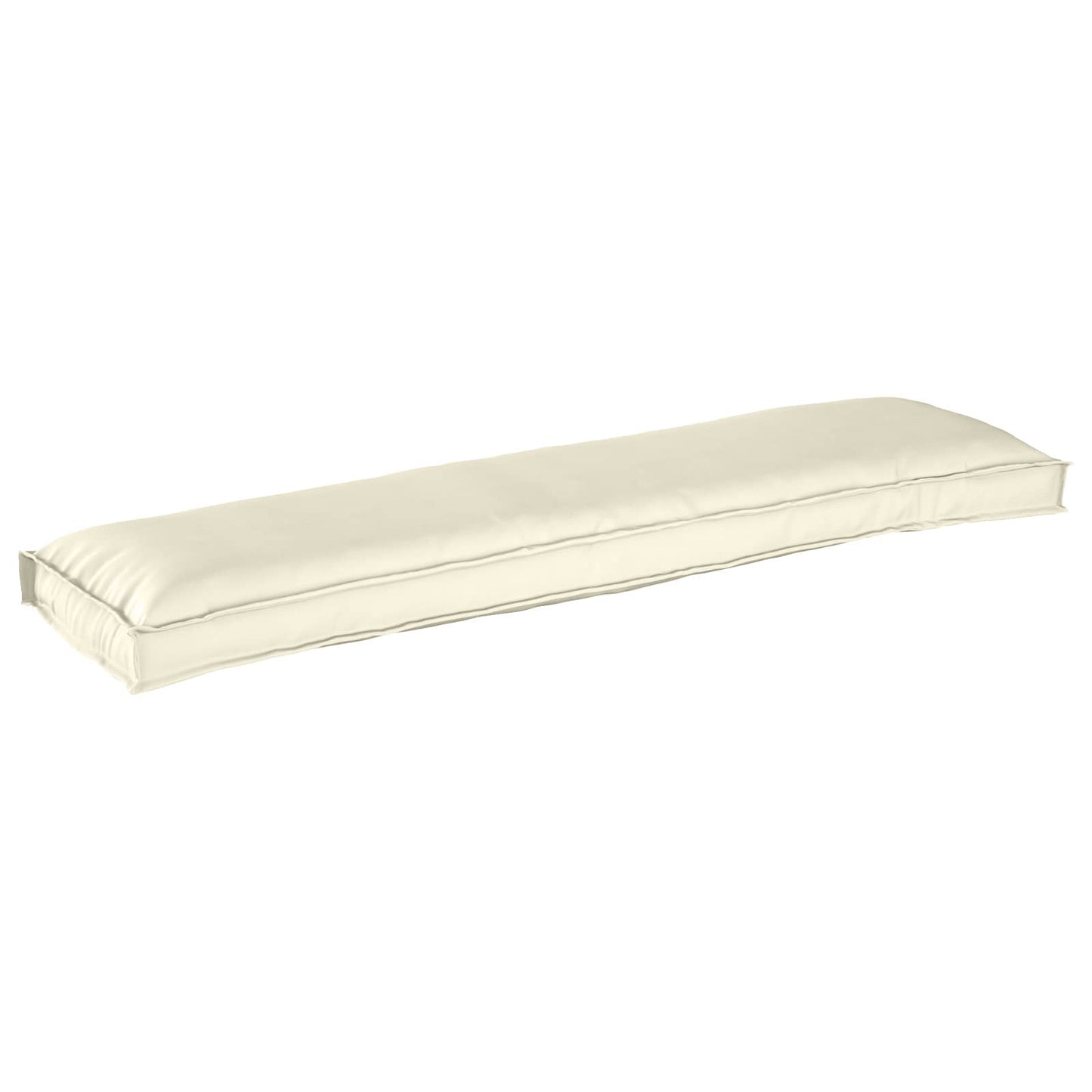 Lot de 2 coussins de palette Crème 150 x 40 x 8 cm Tissu Oxford