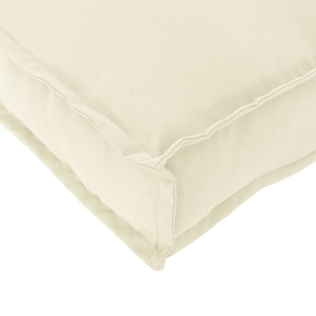 Ensemble de coussins de palette 2 pièces Crème 180 x 40 x 8 cm 100% Polyester