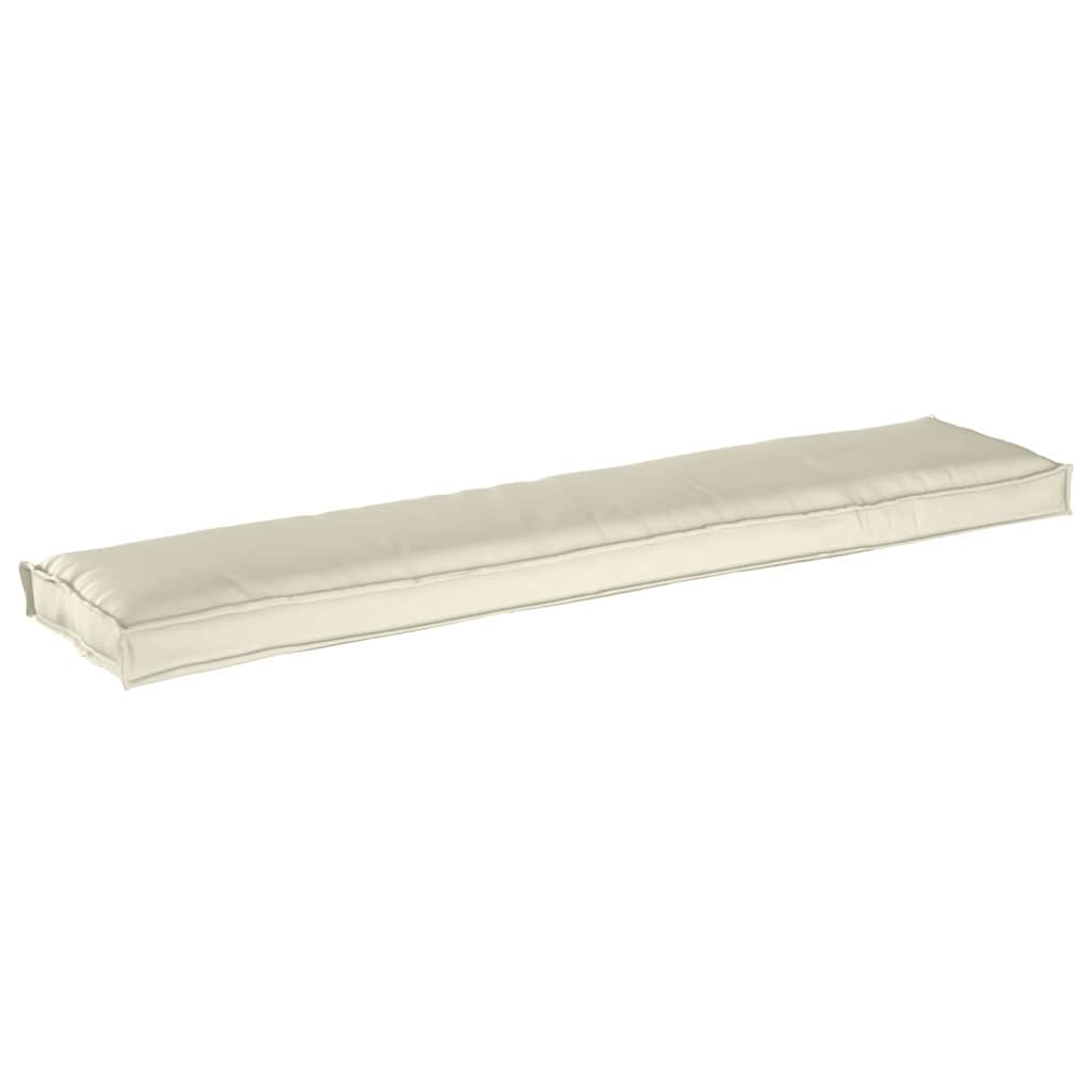 Ensemble de coussins de palette 2 pièces Crème 180 x 40 x 8 cm 100% Polyester