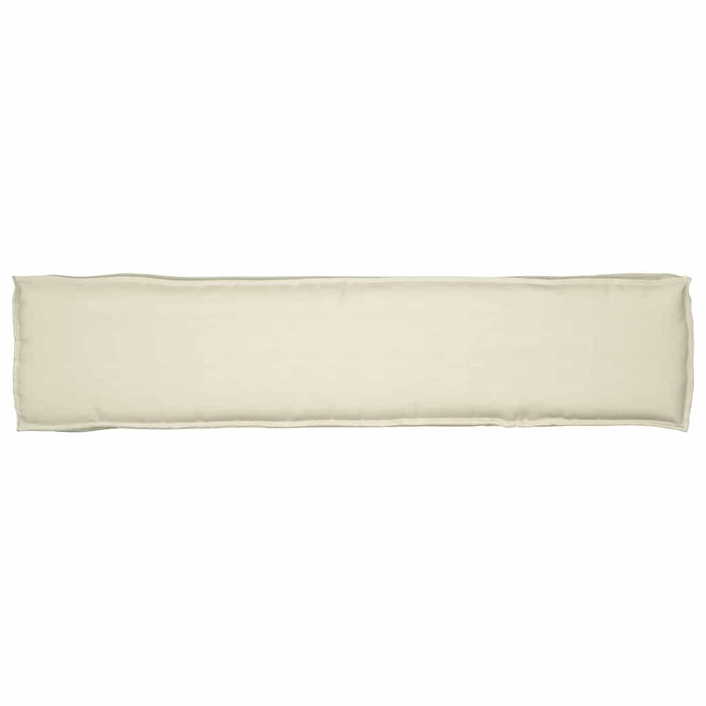 Ensemble de coussins de palette 2 pièces Crème 180 x 40 x 8 cm 100% Polyester