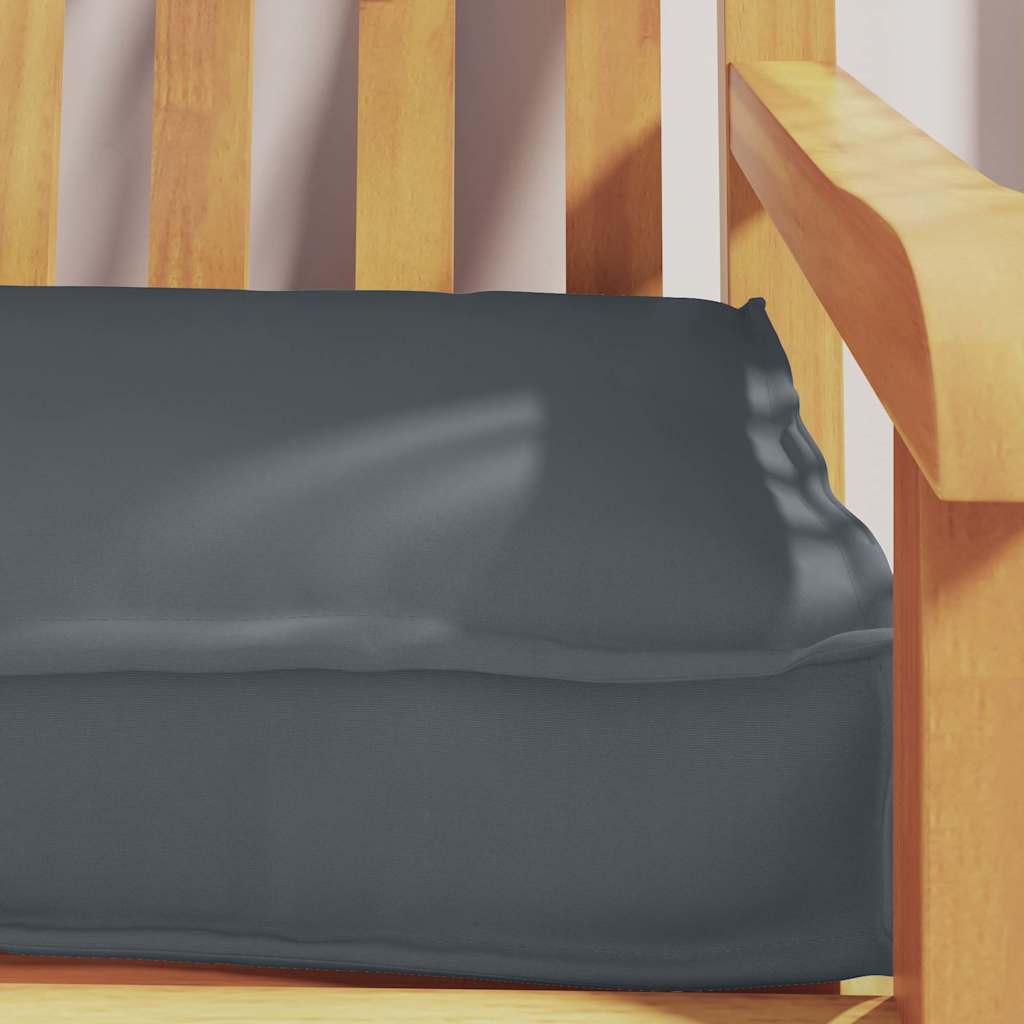 Lot de 2 coussins pour palettes anthracite 200 x 40 x 8 cm tissu Oxford