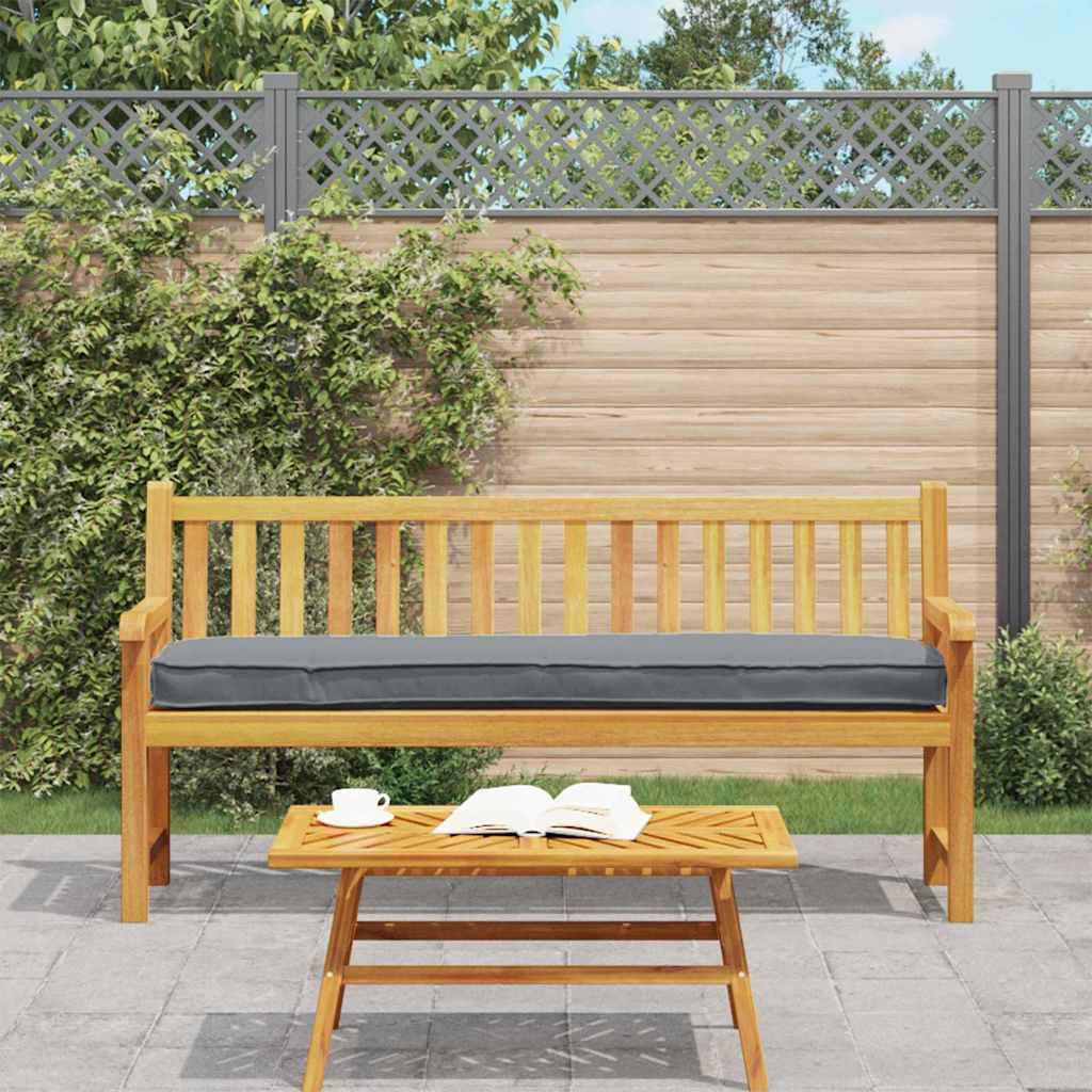 Lot de 2 coussins pour palettes anthracite 200 x 40 x 8 cm tissu Oxford