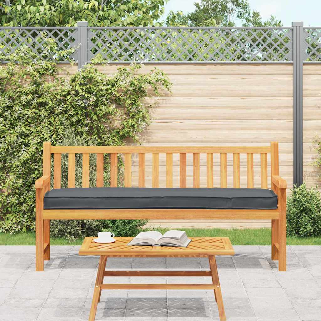 Lot de 2 coussins pour palettes anthracite 200 x 40 x 8 cm tissu Oxford